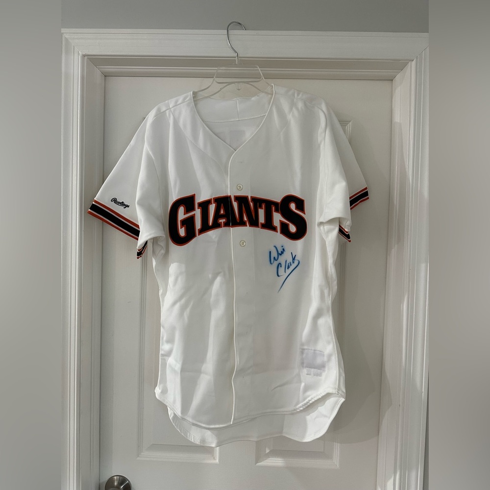 Will Clark signed jersey. Certificate of authenticity included. SF Giants